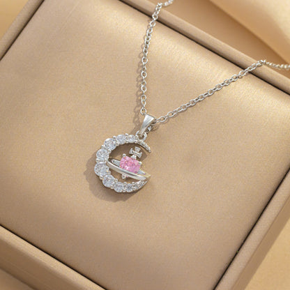 Regalo creativo del collar, collar de la luz de la luna del arco iris 