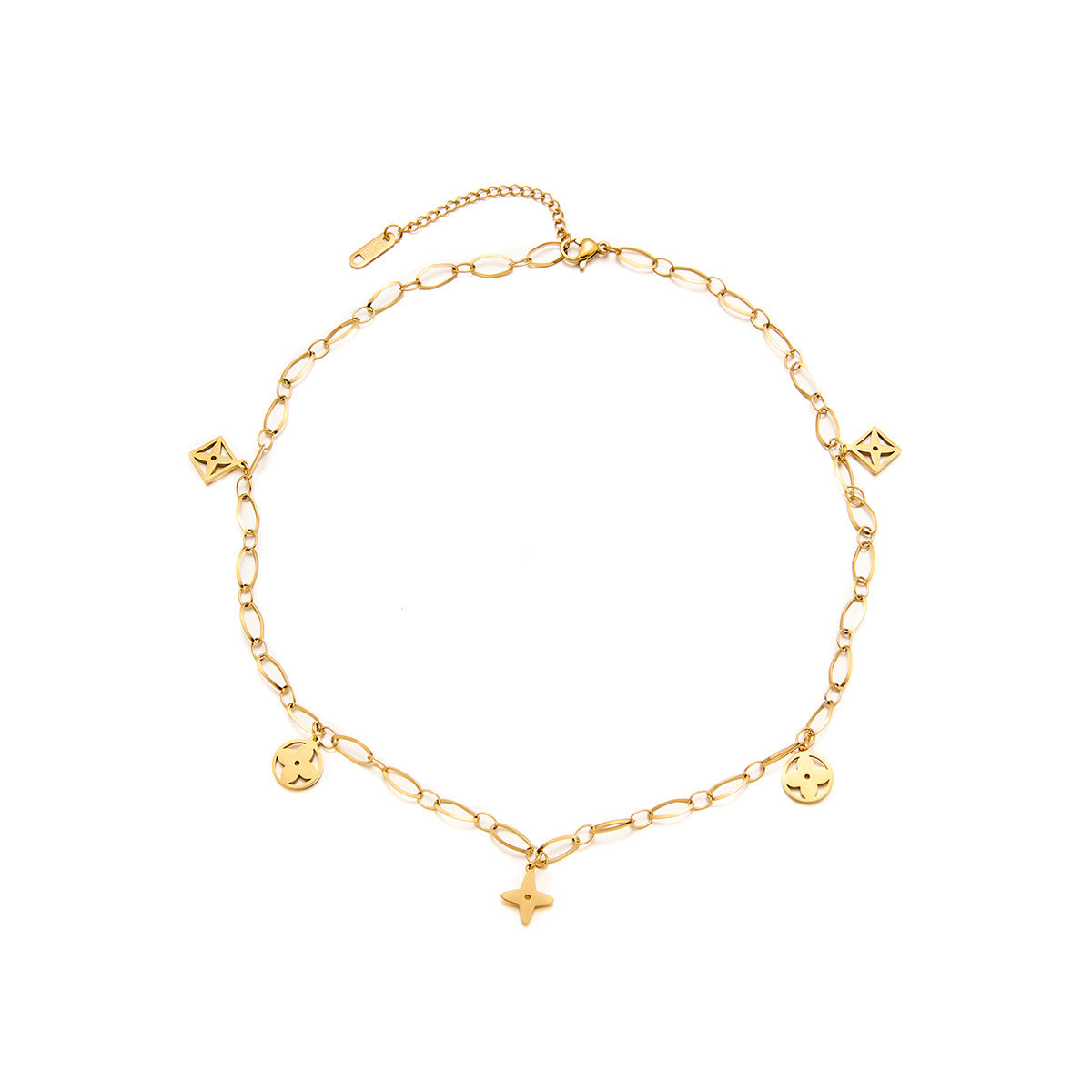 Women's Non-Fading Titanium Steel Square Necklace