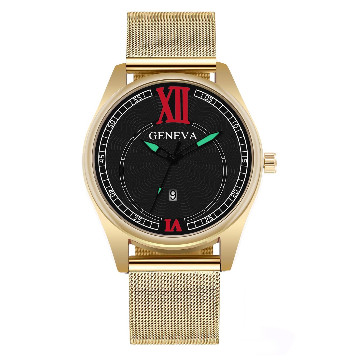 Quartz watch fashion mesh belt watch men