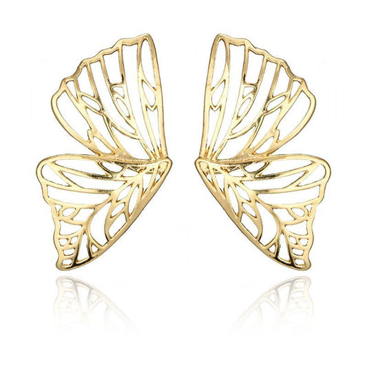 Hollow butterfly wing earrings