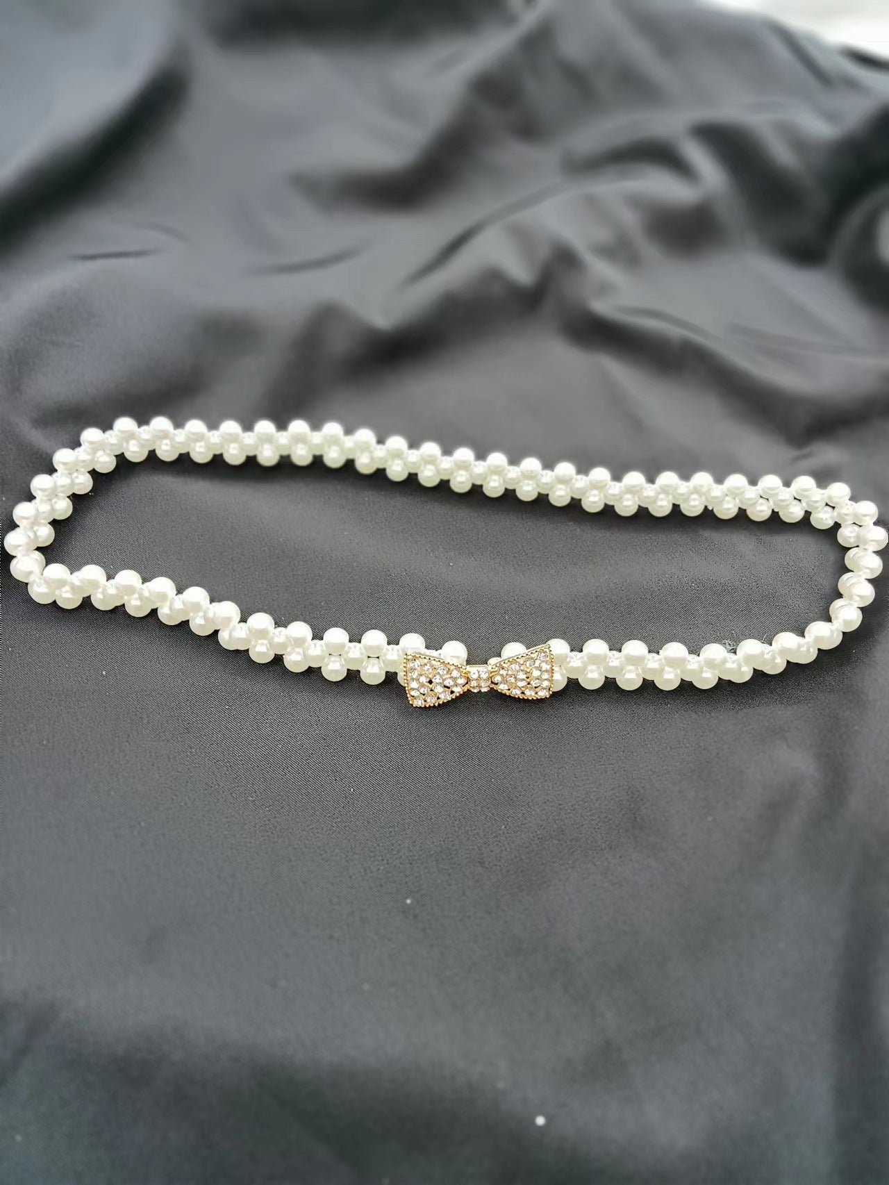 French Vintage Pearl Belt