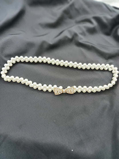 French Vintage Pearl Belt