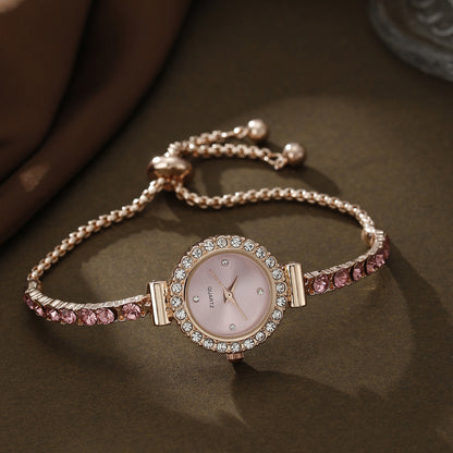 Bracelet Watch Peacock Water Drop Women's Jewelry Set