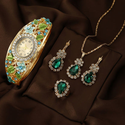 Bracelet watch retro literary jewelry set
