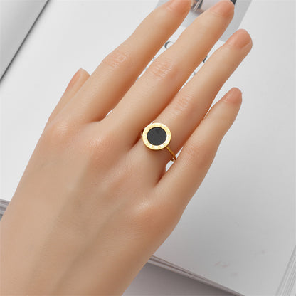 Open ring titanium steel rome