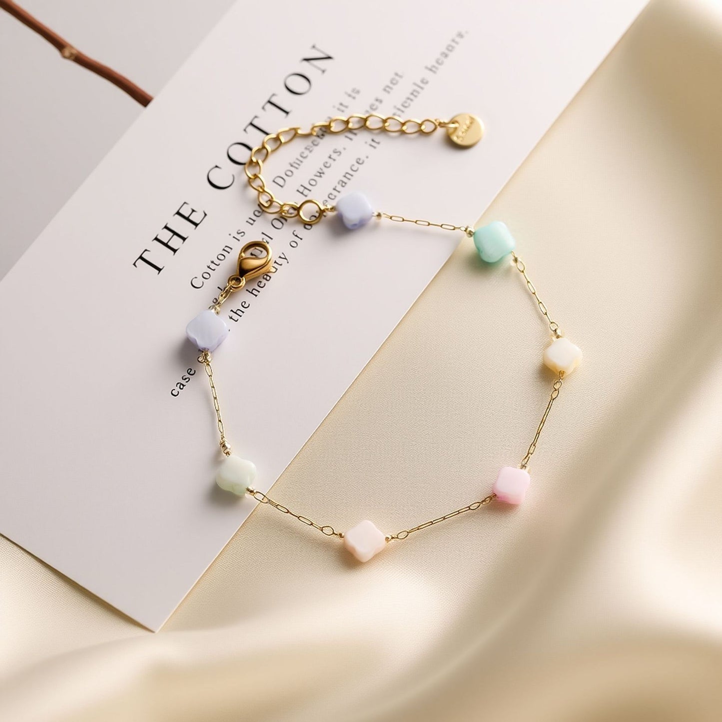 Women's Titanium Steel Natural Stone Necklace & Geometric Zircon Bracelet Set