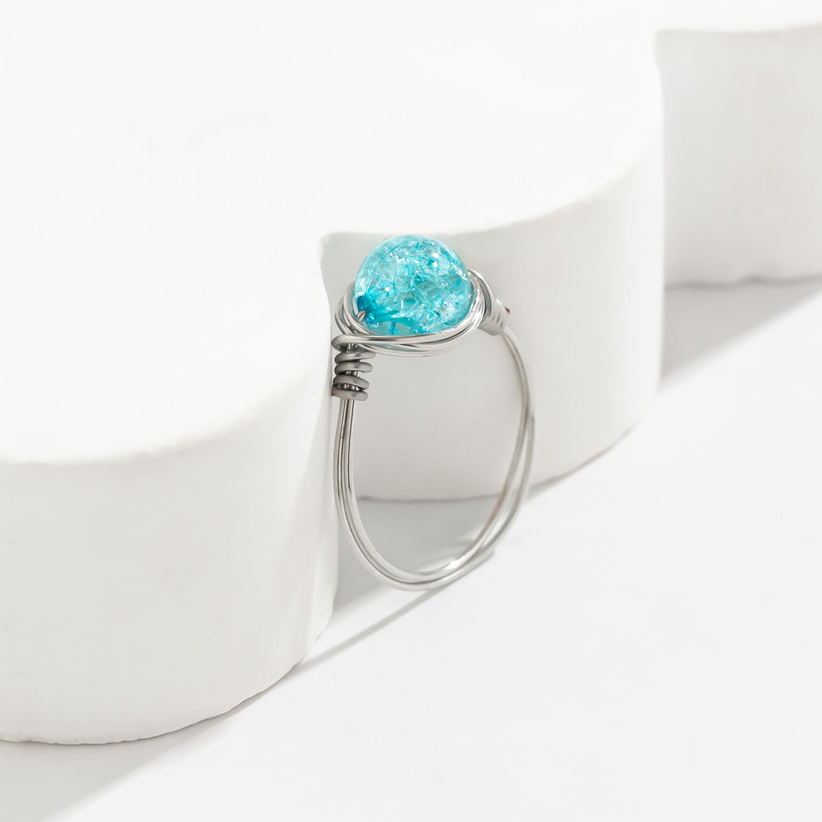 Anillo de acrílico de nicho vintage 