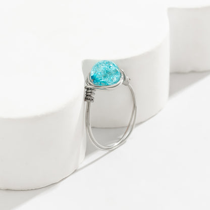 Anillo de acrílico de nicho vintage 