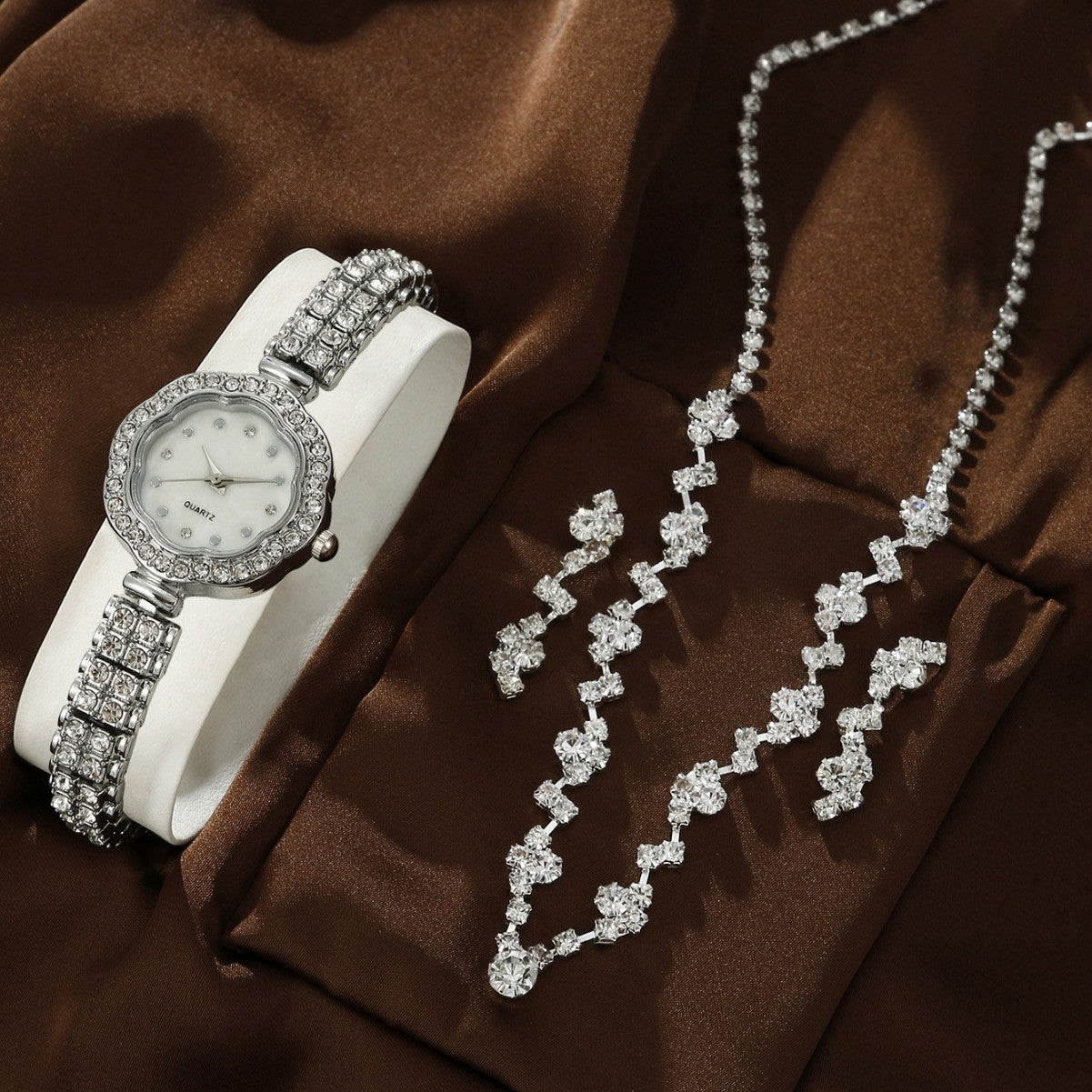 Alloy quartz watch jewelry set