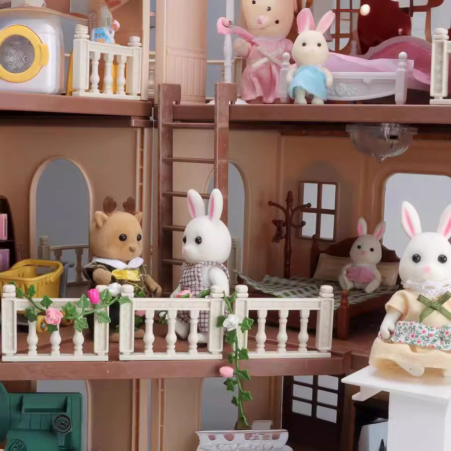 Forest Family Dollhouse Toy Villa