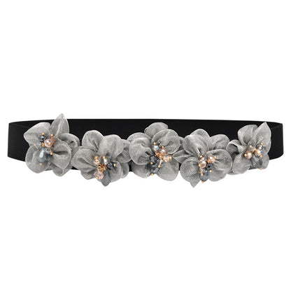 Stylish sparkling rhinestone elastic belt
