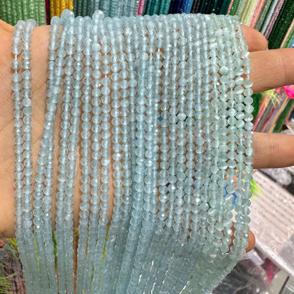 2-3mm natural faceted cat's eye beads