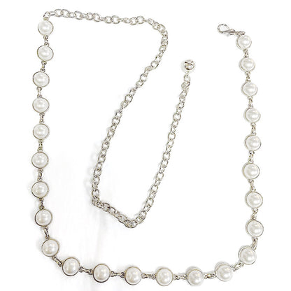 Carved geometric retro waist chain