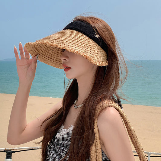 Sombrero de paja con visera popular 