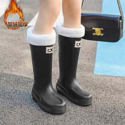 Tall tube rain shoes women's fashion
