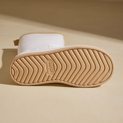thick-soled medium and long tube rubber shoes
