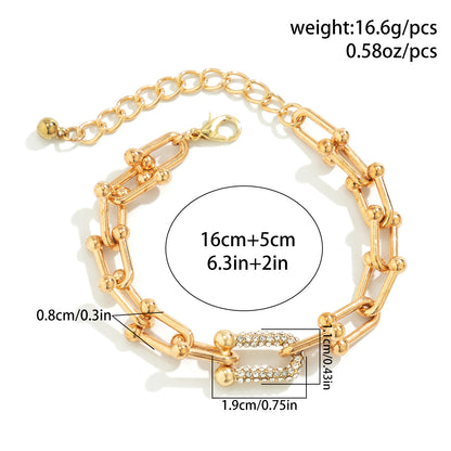 Versatile rhinestone chain necklace