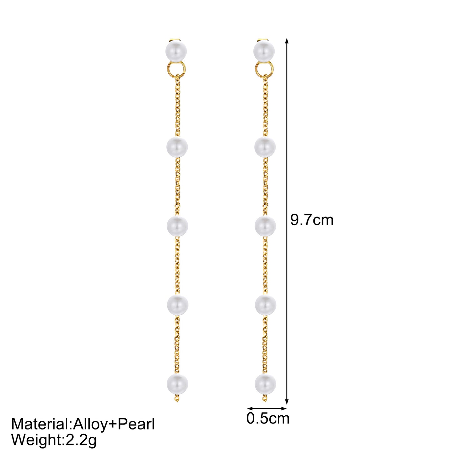 French Retro Pearl Tassel Earrings