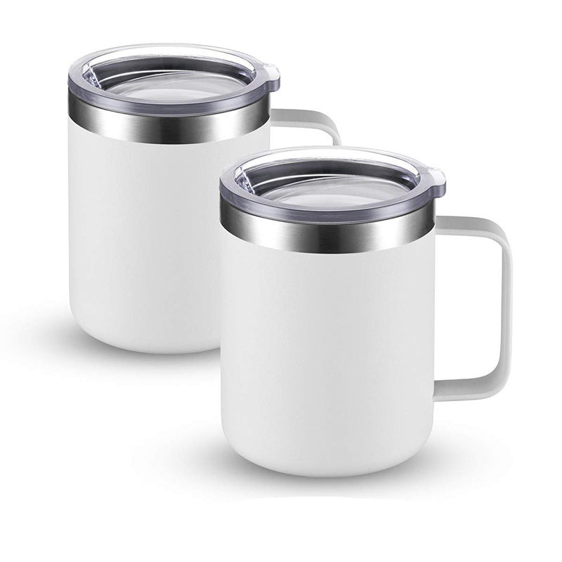 Stainless steel direct drinking handle cup