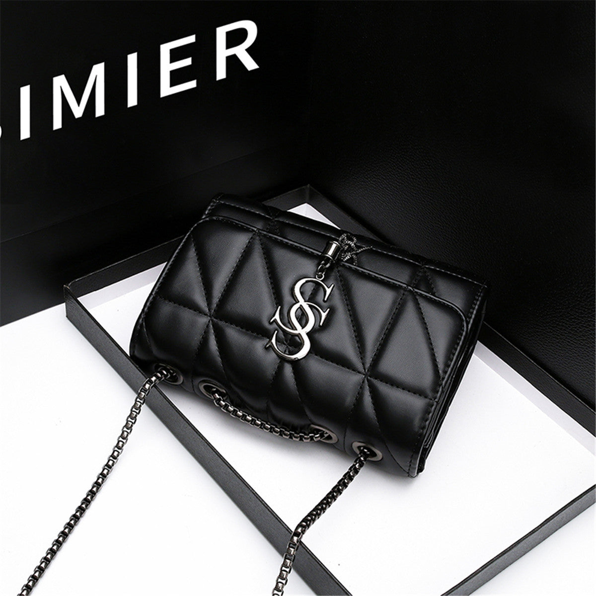 Chanel style small square bag crossbody bag