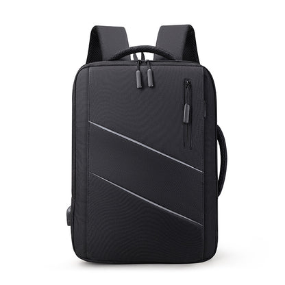 Solid color large capacity waterproof computer bag