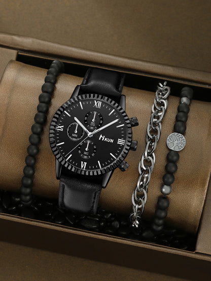 Quartz Watch Business Bracelet Set