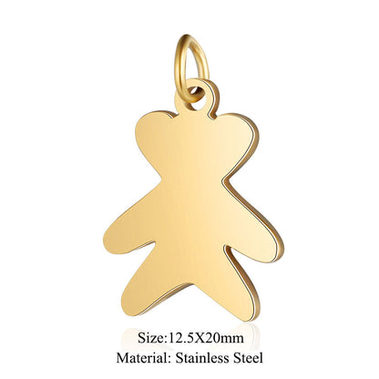 5 pcs/titanium steel jewelry connecting accessories pendant