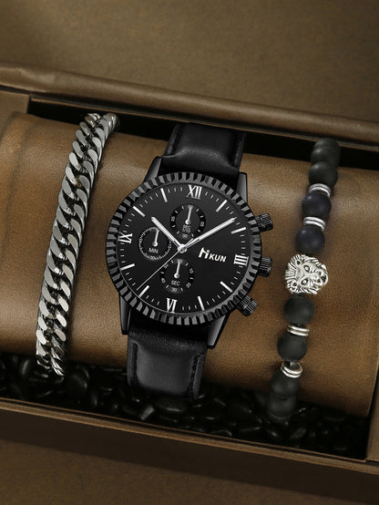 Quartz Watch Business Bracelet Set