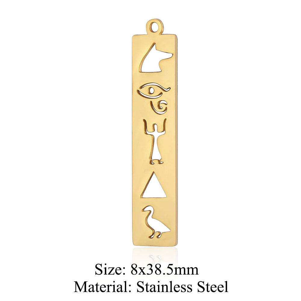 5 pcs/bag witch hat titanium steel eye pendant