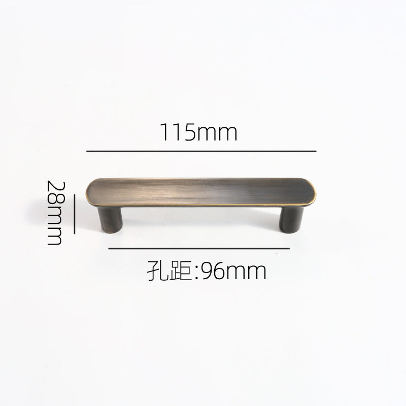 Anti-collision curved cabinet door handle