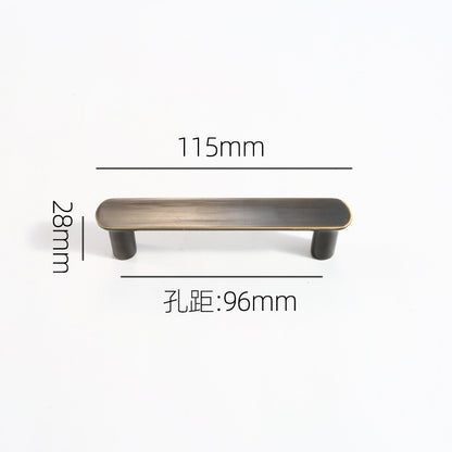 Anti-collision curved cabinet door handle
