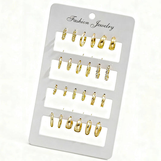12-Piece Geometric Earring Set