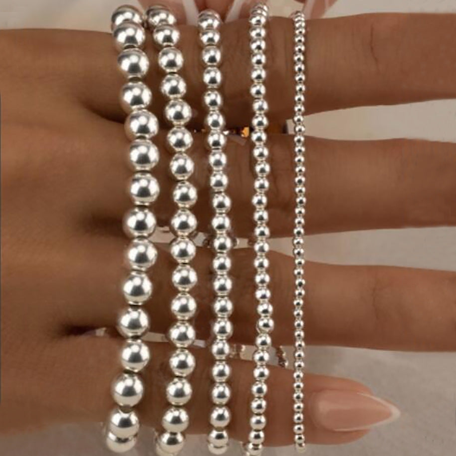 Beaded Stretch Bracelet Set (7-Piece)