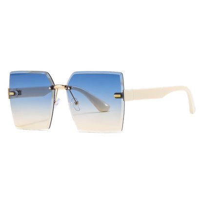 Frameless Gradient Color Trendy Sunglasses