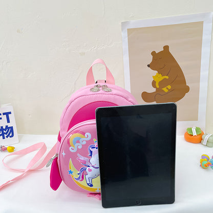 Cartoon Pegasus Kindergarten Anti-lost Schoolbag Backpack