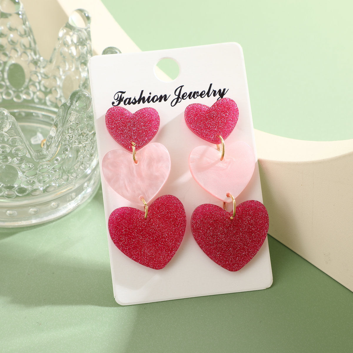 Barbie Pink Heart Drop Earrings