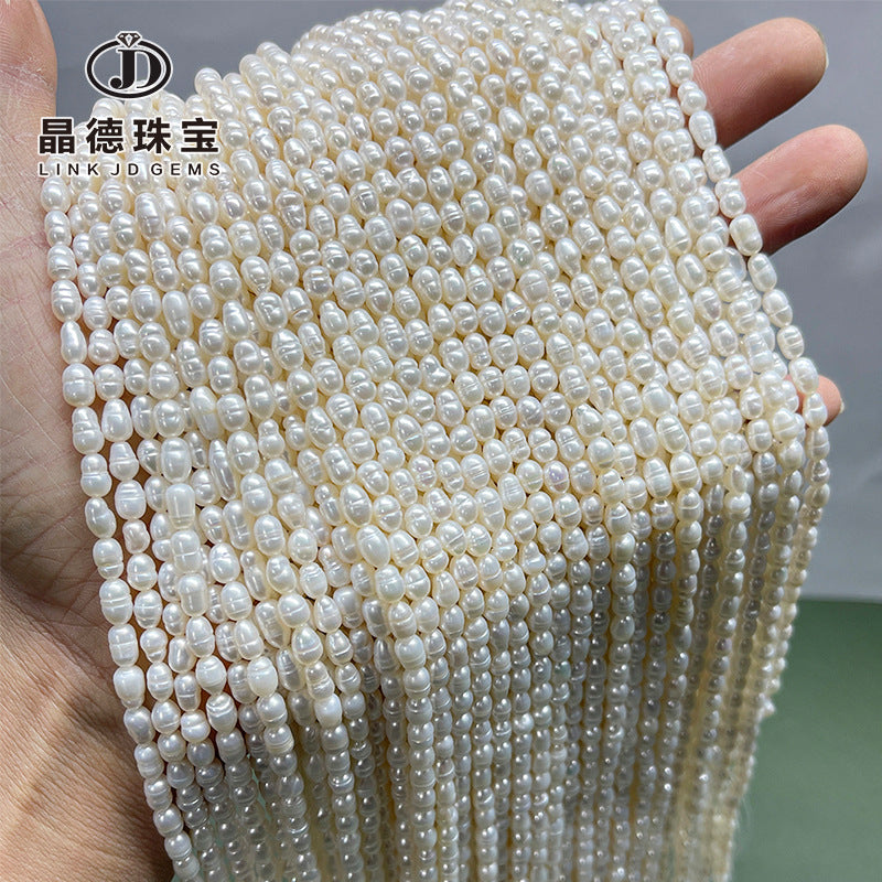 4-5Mm natural threaded freshwater pearl