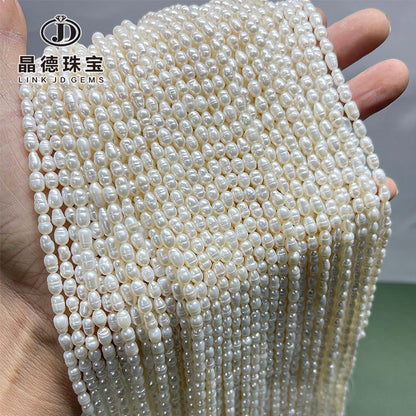 4-5Mm natural threaded freshwater pearl