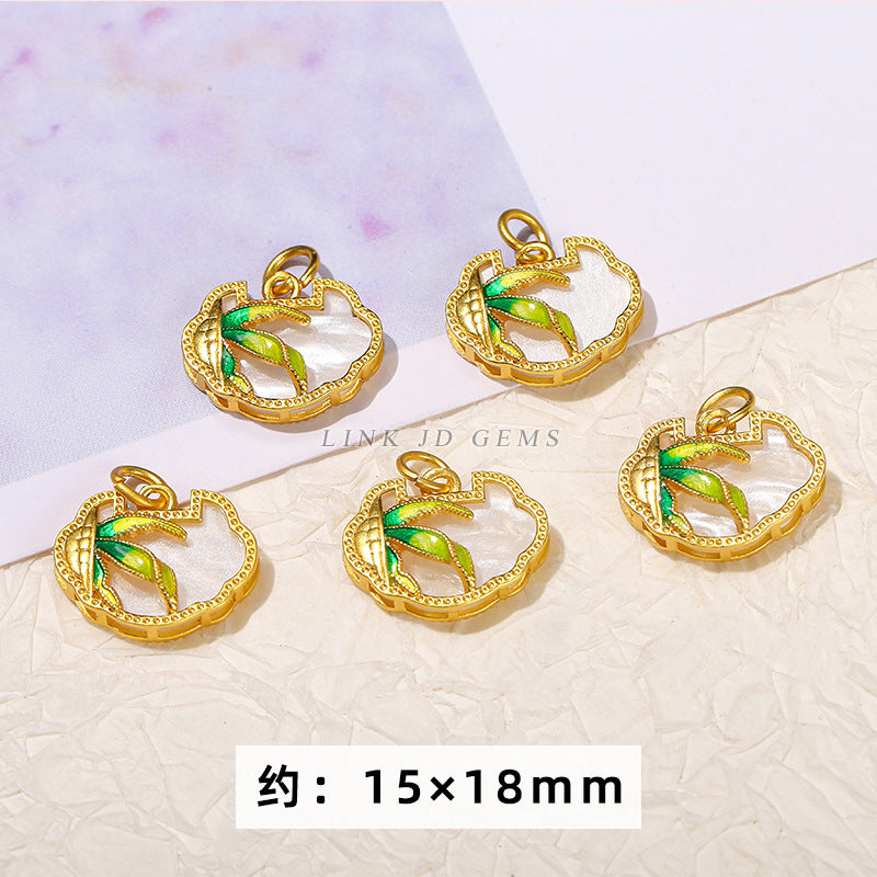 Ancient sand gold dripping copper accessories