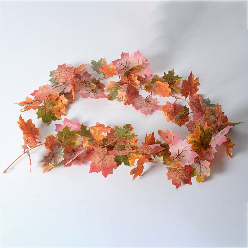 Colgante de pared para el hogar, ratán de hoja de arce simulado 