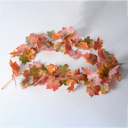 Colgante de pared para el hogar, ratán de hoja de arce simulado 