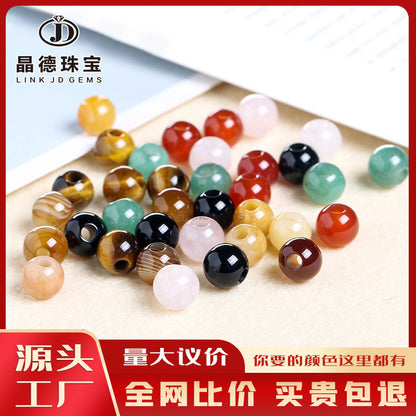 agate large hole beads DIY necklace positioning beads