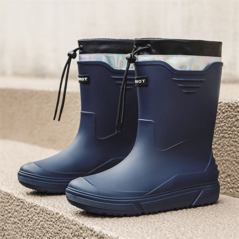 Thick-soled wear-resistant rain boots for men