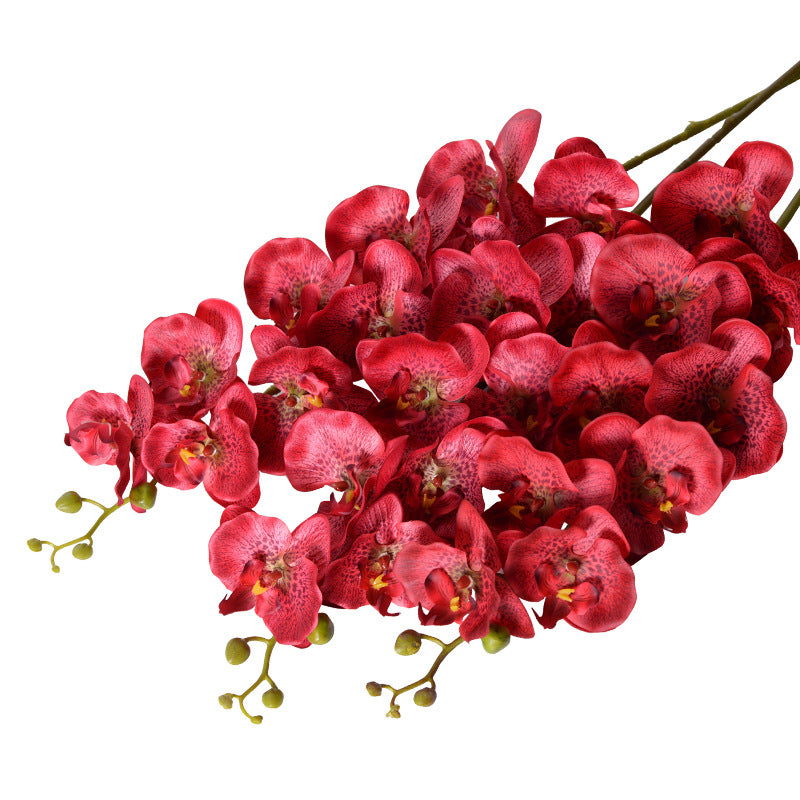 Orquídea Phalaenopsis de 9 cabeças com flor artificial única 