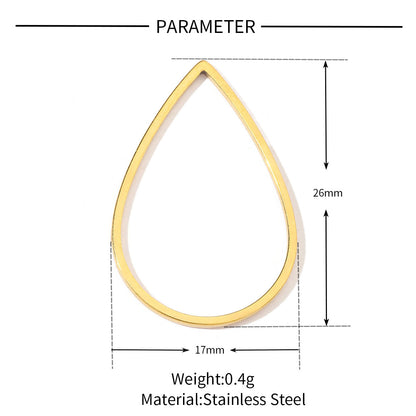 20 pcs/pack Geometric triangular round titanium steel pendant