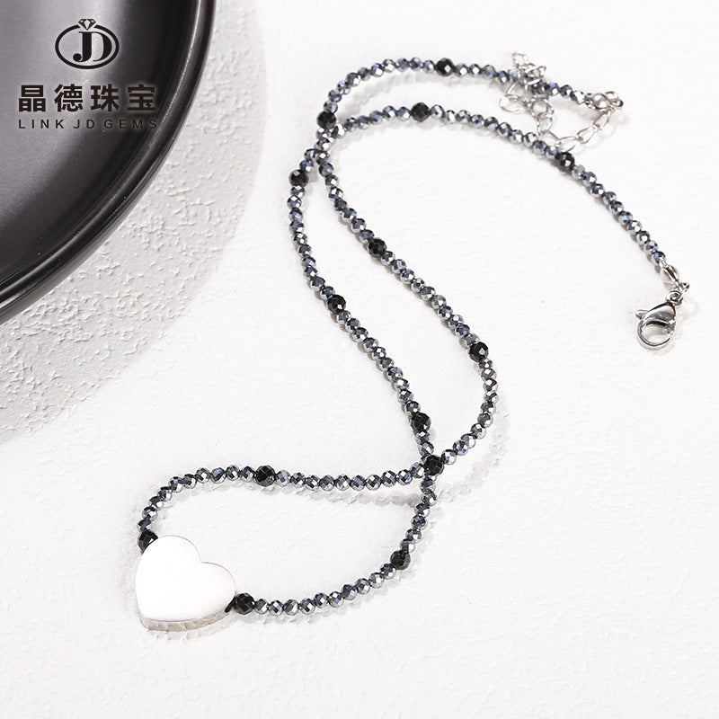 Collar de terahercios naturales facetados 