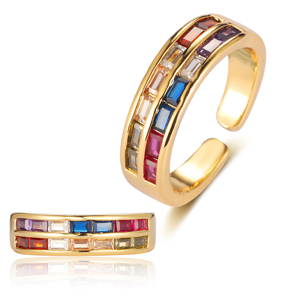 Cross eye zircon ring