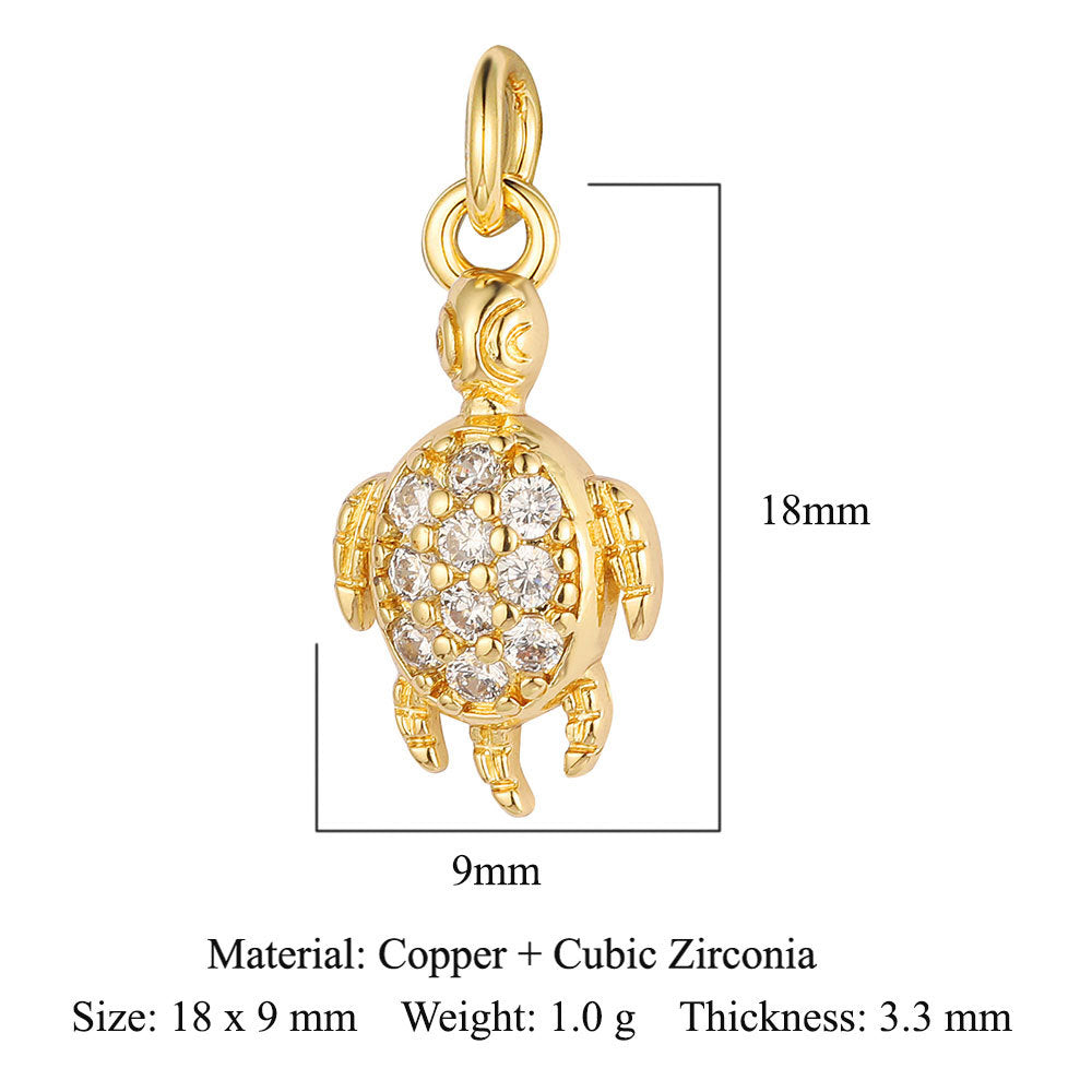 Copper zircon winged spider snake pendant