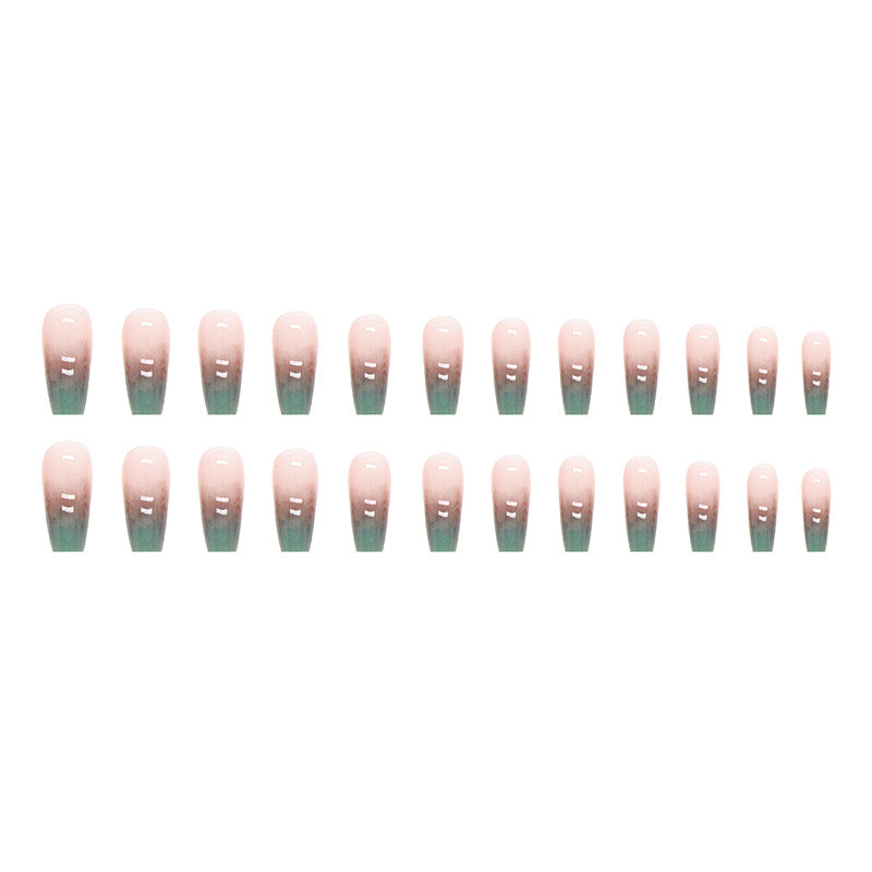 Color Block Gradient Ballet Nails