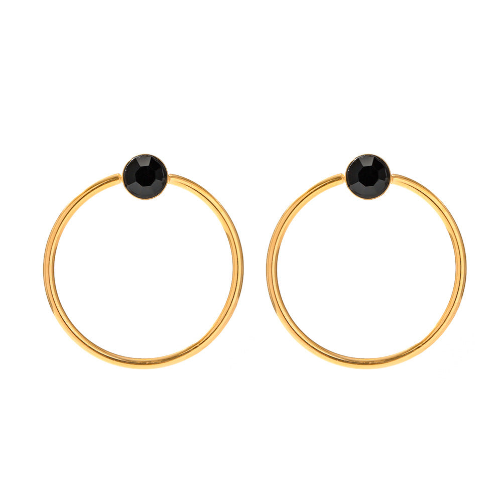 Faceted Circle Earrings